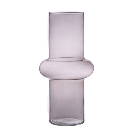 Taupe glass vase W-706A H:31cm D:15,5cm