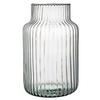 Glass jar ribbed vase W-395E H:30cm D:19cm